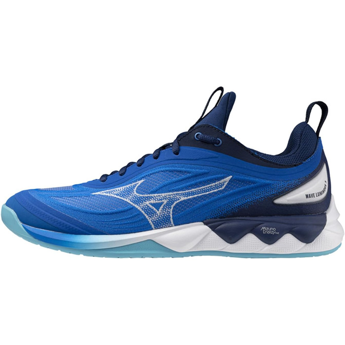 Волейбольне взуття Mizuno для чоловіків (46.5 EU, Mugen Blue White Estate Blue)