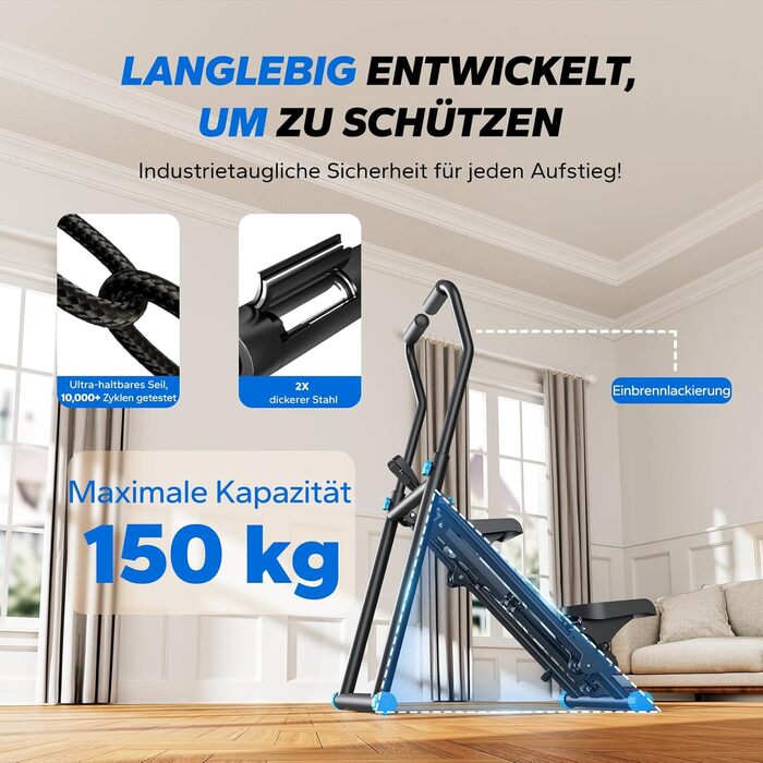 MERACH Stair Stepper Pro - Вертикальний тренажер для дому з регулюванням навантаження, складний, 2448B1