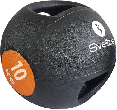Медичний м'яч Sveltus 10 кг з ручками для фітнесу