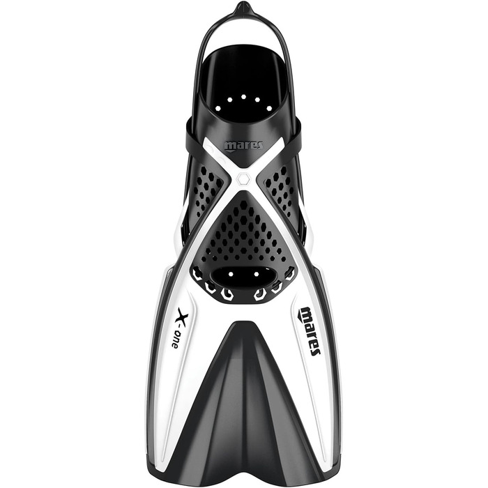 Ласти для снорклінгу Mares X-ONE з гумовими ремінцями, білі, розмір S/M