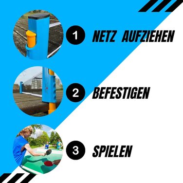Набір для настільного тенісу з сіткою Ping Pong - 2 ракетки, 4 м'ячі, сітка, сумка