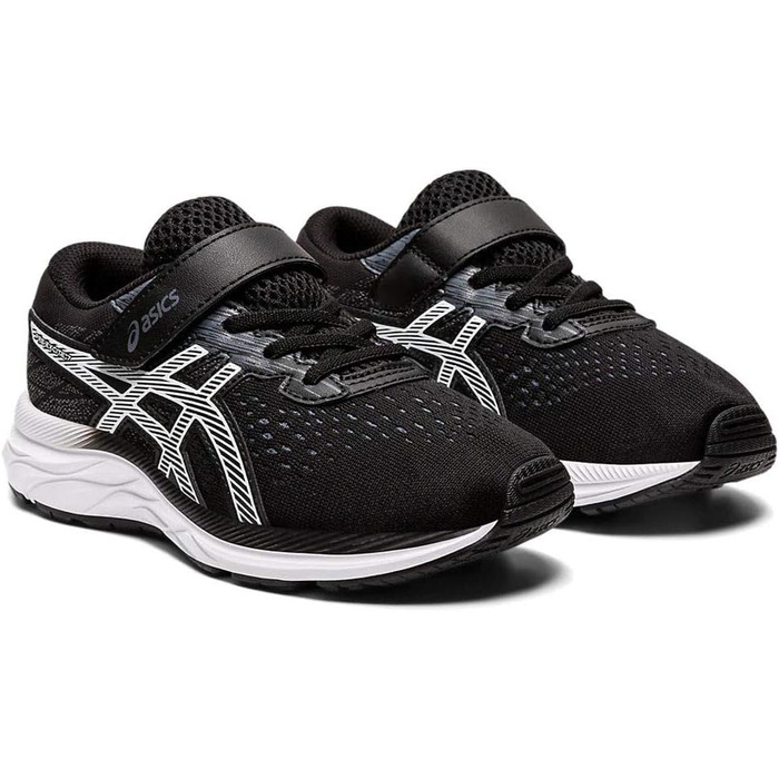 Дитячі кросівки для бігу ASICS Pre Excite 7 PS, чорно-білі, розмір EU 30