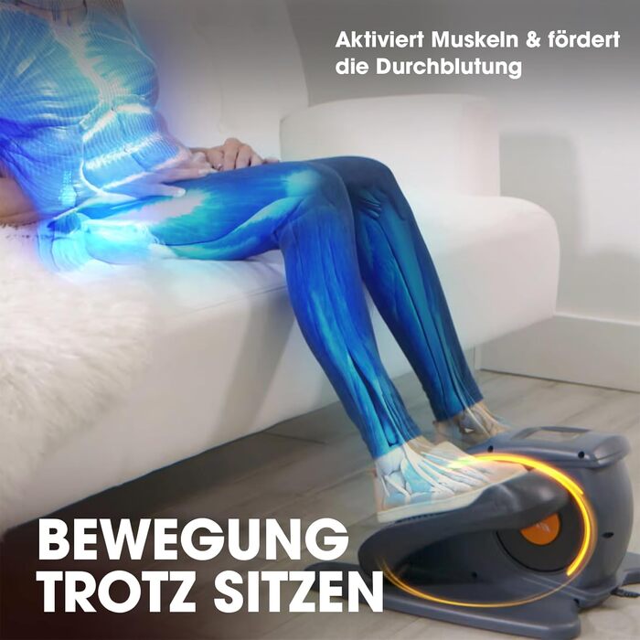 Електричний еліптичний тренажер Vibro Legs для дому - кардіо тренажер для ніг, що покращує кровообіг та фітнес, тихий