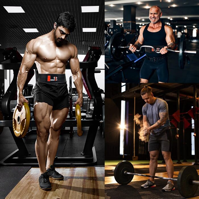 Пояс для важкої атлетики GripUp GP7, 100% шкіра, 4 дюйми, XL, для присідань, тяги, силових тренувань