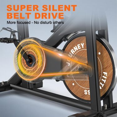 Велотренажер з Bluetooth: велотренажер з магнітним опором, фітнес-велосипед для дому з LCD-дисплеєм, до 160 кг, чорний