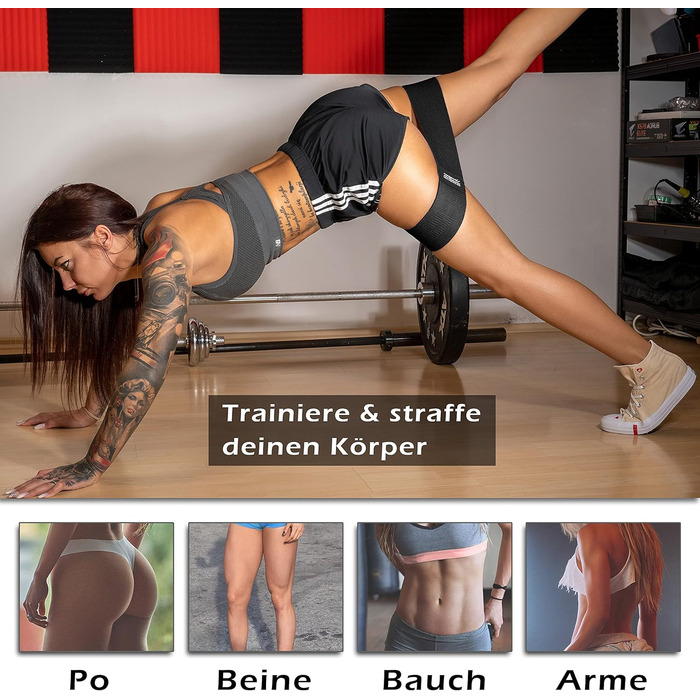 Стрічки для фітнесу Raigeki: набір 3 шт. + плани тренувань. Стрічки опору Loop, Theraband для стегон, ніг, сідниць, силових вправ (S-R-W)