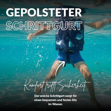 Навчальний плавець для дітей NOARD Kinder Schwiweste: 40+ нашивок для персоналізації, різні дизайни та розміри, 15–30 кг, 2–6 років, сертифікат EN 13138-1:2021, Siply green (L, Ocean Friends)