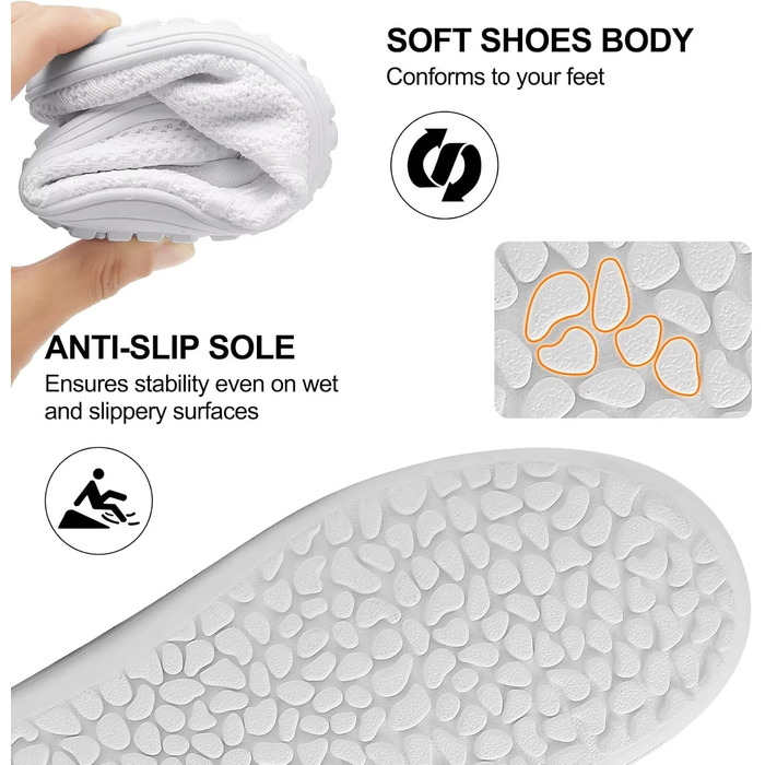 Легкі та зручні шкарпетки-кросівки Merdoo для жінок та чоловіків. Дихаючі шкарпетки-кросівки, slip-on, для дому та спорту, розмір 37-45 EU (білі).