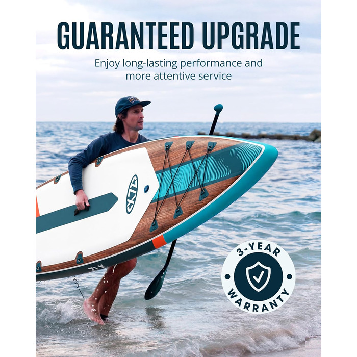 SUP дошка ZLX 350x83 см, набір для Stand Up Paddling, зелена (під дерево), до 200 кг