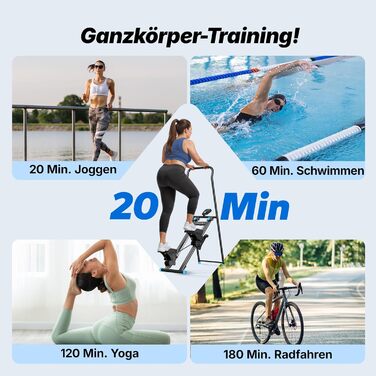 MERACH Сходиця для фітнесу MERACH 2025 - компактний тренажер для дому, вертикальний тренажер для кардіо та загальної фізичної підготовки, регульовані педалі та ручки