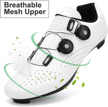 Велосипедні шкарпетки для чоловіків: MTB, шосе, крос-кантрі, кросівки, дихаючі, для занять спортом у приміщенні та на відкритому повітрі. Сумісні з SPD/SPD-SL. Колір: зелений (46 EU, білий).