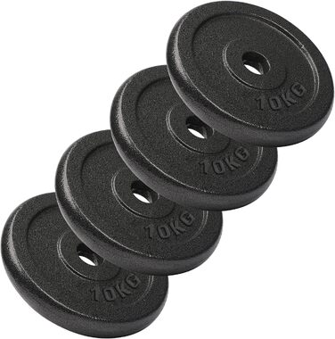 Гантельний диск DoYourFitness 10 кг, чавунний, отвір 28/29 мм, сірий, для коротких гантелей