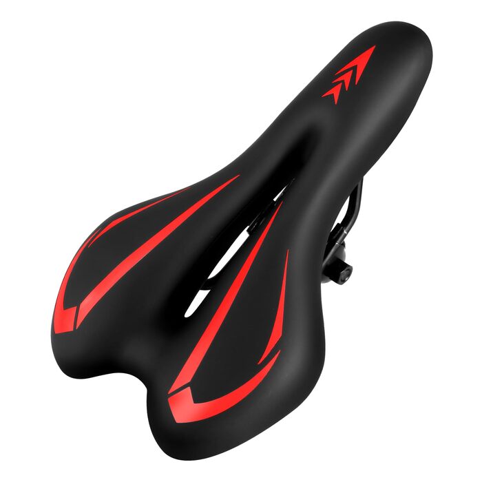 Гелевий велосипедний сідло MSDADA для жінок та чоловіків, водонепроникний, червоний