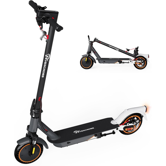 Електросамокат EVERCROSS EV85F з допуском до доріг, складаний, для дорослих, 400 Вт, акумулятор 7,8Аг, вага 15 кг, навантаження до 120 кг, подвійне гальмо, два амортизатори, з APP