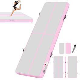 Надувний гімнастичний мат BPB для тумблінгу з електричним насосом, тренувальна доріжка для гімнастики, йоги та акробатики (300x100x10 см)