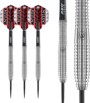 Дартс WINMAU Maverick 25 г, професійний, стілтіп, вольфрамовий, з наборами оперення та стрижнів