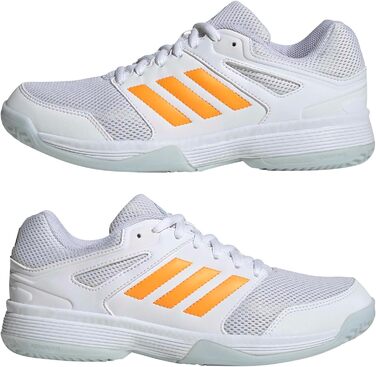 Жіноче взуття для залу Adidas Speedcourt - розмір 38 2/3 EU, білий, помаранчевий, блакитний