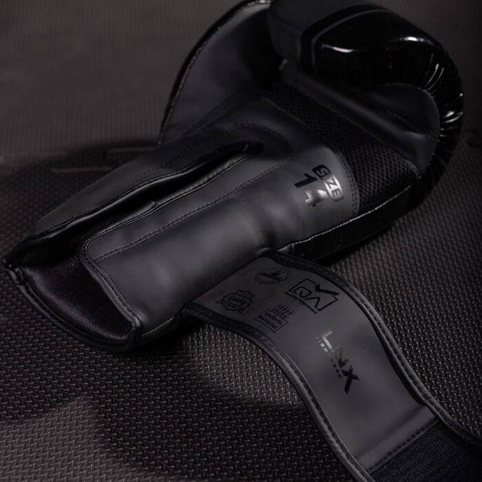 Боксерські рукавички LNX Performance Pro з натуральної шкіри 14 унцій, чорні — для боксу, кікбоксингу, муай-тай, ММА