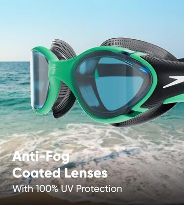 Унісекс окуляри для плавання Speedo Biofuse 2.0, універсальний розмір, зелено-сині