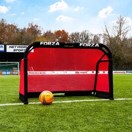 Складані алюмінієві футбольні ворота FORZA 1,5x0,9 м з сумкою, 9 кольорів, червоні