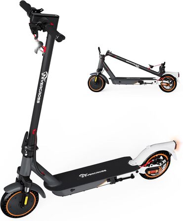 Електросамокат EVERCROSS EV85F з допуском до доріг, складаний, для дорослих, 400 Вт, акумулятор 7,8Аг, вага 15 кг, навантаження до 120 кг, подвійне гальмо, два амортизатори, з APP