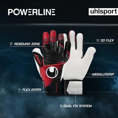 Воротарські рукавички Uhlsport Powerline Absolutgrip Reflex для юніорів, унісекс