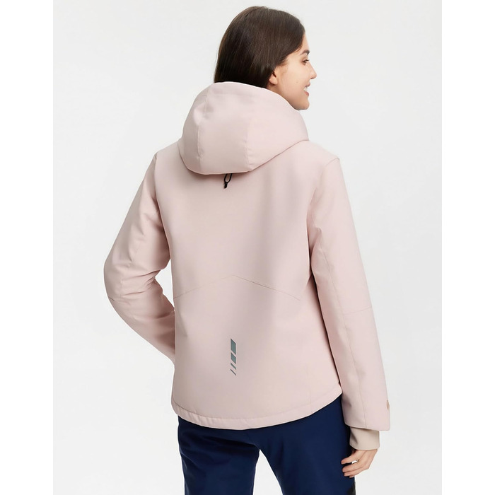 Жіноча зимова куртка Pioneer Camp для сноубордингу, походів та активного відпочинку. Тепла, вітро- та водовідштовхувальна, білий колір, розмір XXL (рожевий)