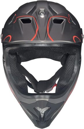 Шолом RXD-9001 для даунхіллу, BMX, MTB, ендуро, фрірайду, матовий чорний, розмір XS (53-54 см)