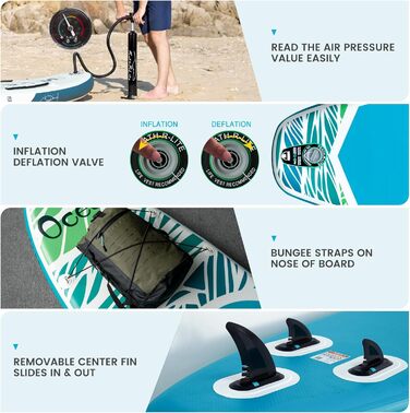 Надувна SUP-дошка FunWater Dolphin для дорослих, повний комплект: весло, насос, рюкзак, ланцюг, водонепроникна сумка