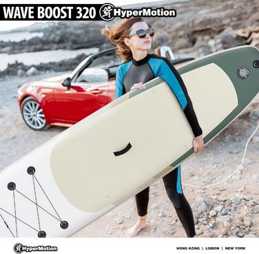 Надувна SUP-дошка HyperMotion 15 см з веслом, сидінням, насосом та сумкою, витримує до 130 кг