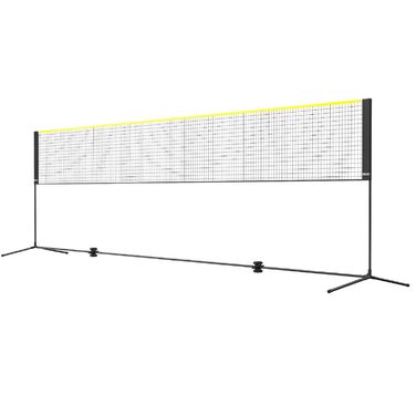 Набір для бадмінтону VEVOR: регульована висота, сітка для волейболу, сітка для піклболу, тенісна сітка, комплект з ракетками та м'ячами