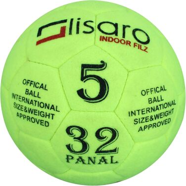 Lisaro Indoor Filz 2.0 футбольний м'яч для залу, розмір 5, ігровий заловий м'яч преміум-класу