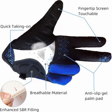 Велосипедні рукавички FINGER TEN для чоловіків, MTB рукавички з гелевою амортизацією, захист від ковзання, походи, гірський велосипед, унісекс, зелені, повні пальці