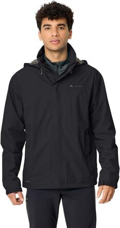 Чоловіча водонепроникна куртка VAUDE Escape Light Jacket, вітрозахисна та дихаюча, чорна/коричнева (розмір 4XL)