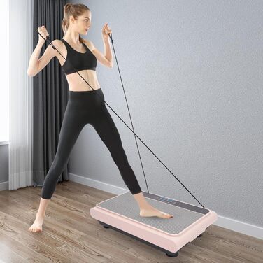 Вібраційна платформа для фітнесу Vibroshaper, рожева, для домашнього тренування, схуднення та тонізування м'язів