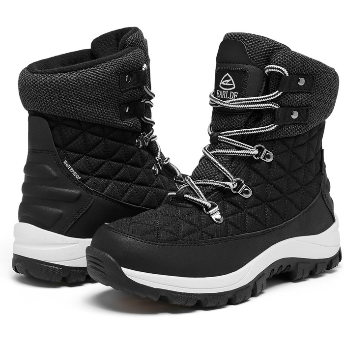 Зимові черевики жіночі EARLDE, водонепроникні, теплі, з антиковзким покриттям, чорні