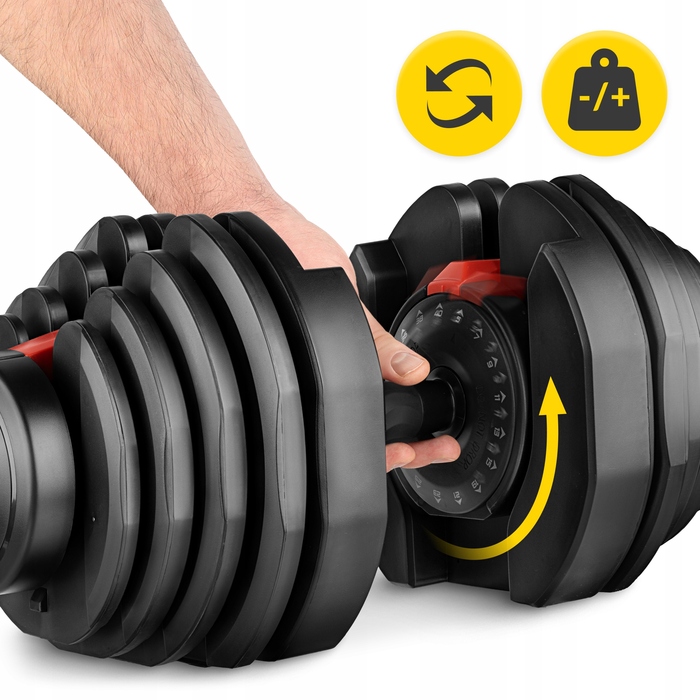 Регульовані чавунні гантелі 4FIZJO 1 x 40 кг