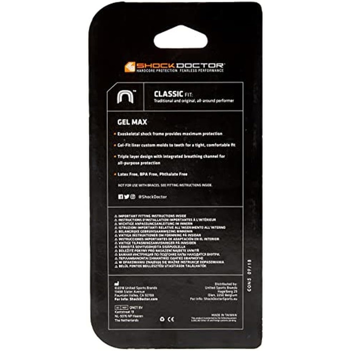 Дитячий капа Shock Doctor Gel Max прозора до 10 років