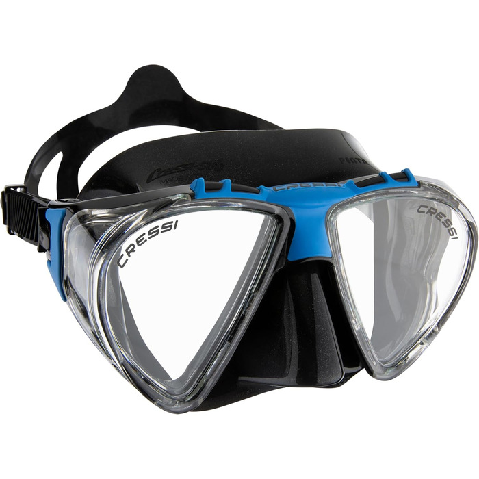 Комплект Cressi Penta Alpha: маска для снорклінгу та дайвінгу + трубка Alpha, унісекс, чорний/синій