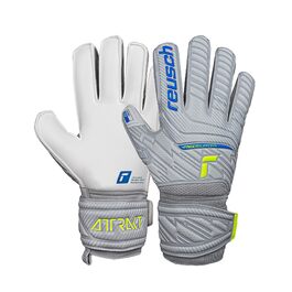 Рукавички воротарські Reusch Attrakt Grip Finger Support унісекс, розмір 10.5, для всіх поверхонь, сіро-жовті
