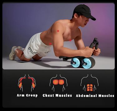 Ролер для пресу, тренажер для м'язів живота, автоматичний відскок, фітнес-обладнання для дому (чоловіки, жінки)