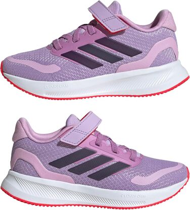 Дитячі кросівки adidas RUNFALCON 5 для хлопчиків та дівчаток, кольори Powder Plum/Aurora Plum/Lucid Red, розмір 28 1/2 EU