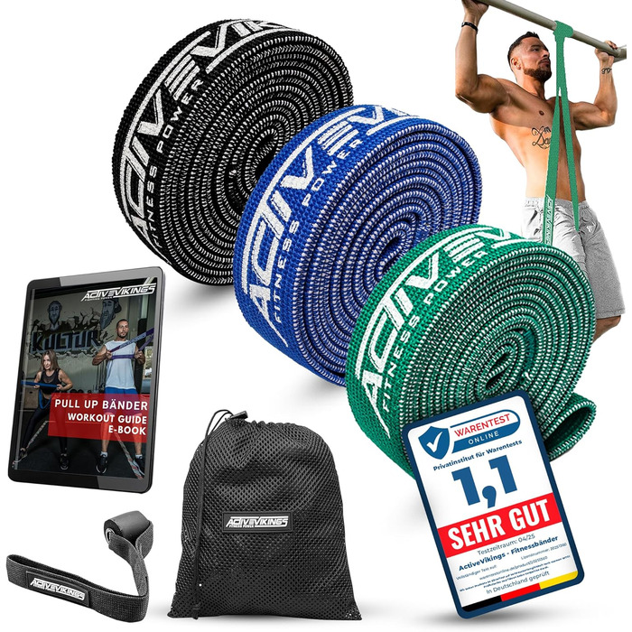 Фітнес-гумки для підтягувань - ідеальні для нарощування м'язів. Набір Pro Pack: еластичні стрічки опору для фітнесу