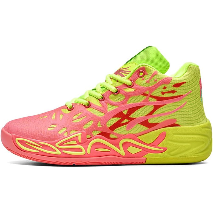 Баскетбольне взуття для чоловіків, антиковзаюче, зносостійке, модне спортивне взуття, великі розміри, червоно-зелене (41 EU, Yuanyang)