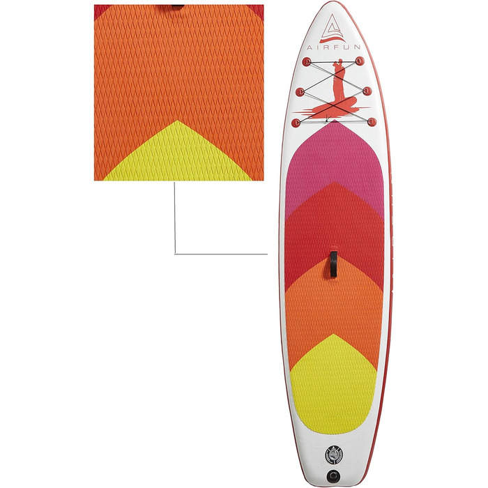 Надувний SUP-борд SENA AIRFUN, 305x76x15 см, 10.0', вантажопідйомність 150 кг, Комплект Stand UP Paddle Board, iSUP, червоний