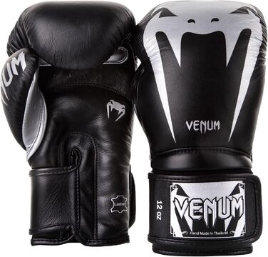 Боксерські рукавички Venum Giant 3.0 для муай-тай та кікбоксингу, 16 Oz, чорний/срібний