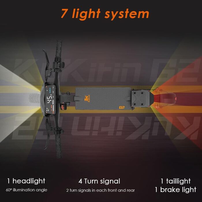 Електросамокат Kugookirin G2, 48V 15Ah, 55 км, складаний, подвійна амортизація, 10'' колеса, для бездоріжжя