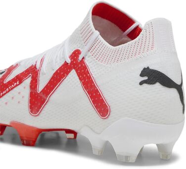 Жіночі футбольні бутси PUMA Future Ultimate FG/AG, 36, білий, чорний, червоний (Fire Orchid Red)