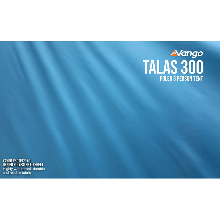 Намет Vango Talas 300 Tunnel: 3-місний, водонепроникний, зелений для кемпінгу та пригод