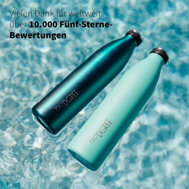 Термобутилка 720°DGREE milkyBottle 750 мл, нержавіюча сталь, BPA-free, герметична, для газованих напоїв, спорту, школи, фітнесу, кемпінгу, чорна матова
